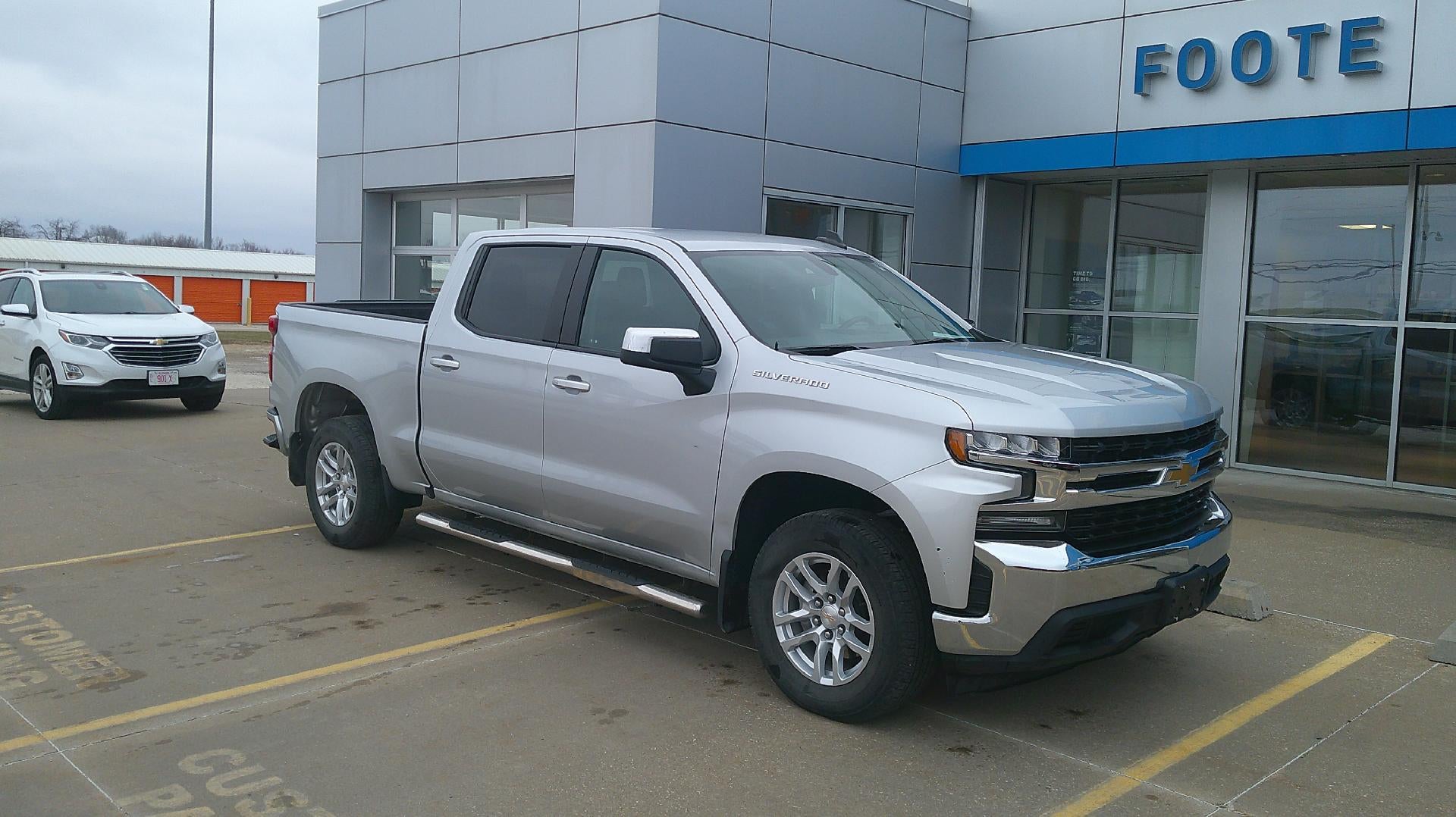 2020 Chevrolet Silverado 1500 LT in Silver Ice Metallic — front three-quarter view