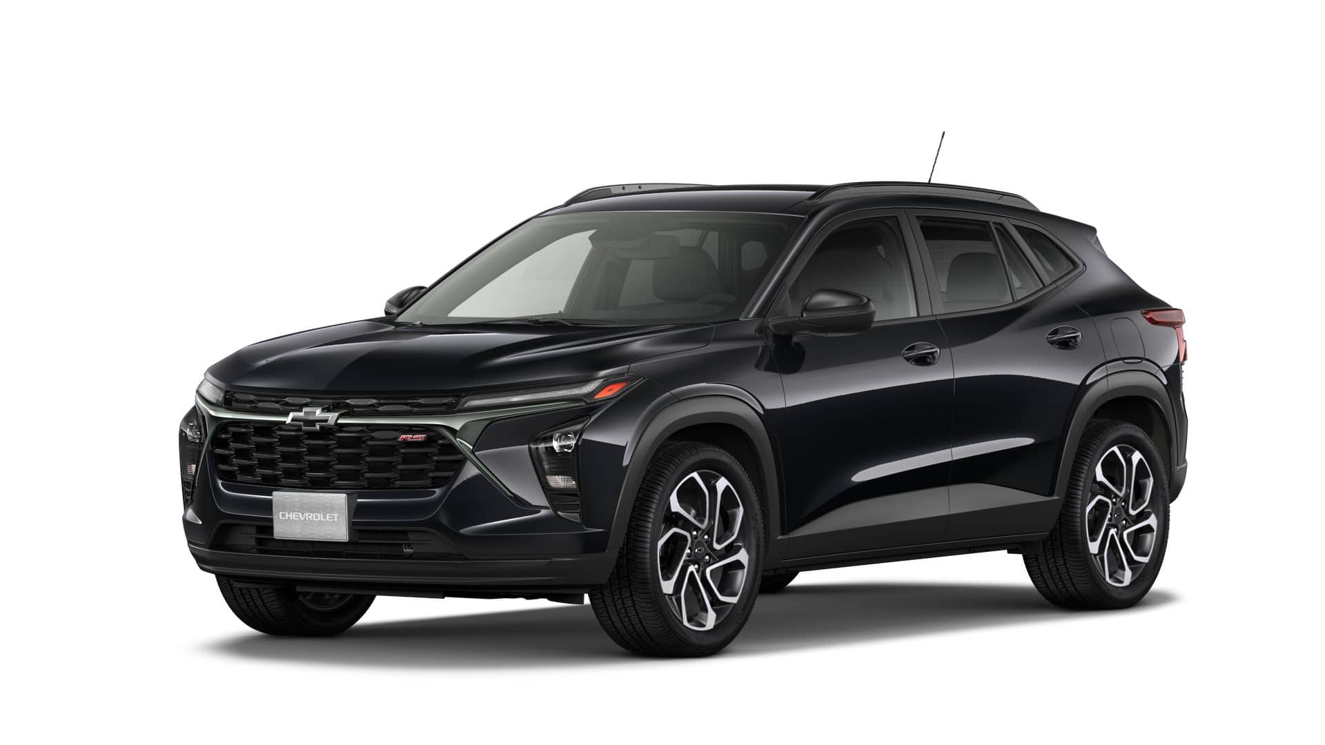 2026 Chevrolet Trax 2RS in Mosaic Black Metallic — front three-quarter view